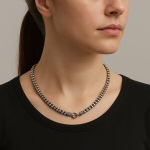 Lagos Caviar Silver Multi Link Necklace